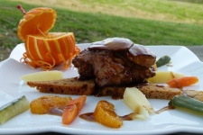 Tournedos of duck with orange